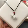 Colar Pingente de Cabaça Anti-Ouro e Prata Fulu Duplo Vazado Fulu para Homens e Mulheres Presente de Casal Bem-Estar do Estúdio