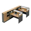 Escritorio de Oficina Financiera, Combinación Simple Moderna de Escritorio y Silla para Personal, Escritorio de Oficina para Dos o Cuatro Personas, Estación de Trabajo para Personal