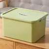 Caja de almacenamiento portátil caja de plástico con tapa para libros bocadillos caja organizadora caja de almacenamiento para ropa juguetes