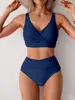 Bikini conservador nuevo europeo y americano para mujer 2026, traje de baño de exportación de Amazon, conjunto sexy de dos piezas
