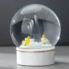 Presente cosmético bola de cristal artesanato de resina personalizado ornamento de mesa marca de luxo criativa globo de neve