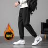 Pantalones pantalones casuales para hombre pantalones deportivos para hombre tobilleros pantalones atados al tobillo pantalones holgados para hombre otoño e invierno forrados de polar