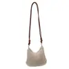 Bolso bandolera fresco y dulce con forma de lazo, nuevo estilo 2026, versátil bolso tejido de algodón, perfecto para vacaciones de verano en la playa