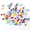 Cuentas de cristal de diamante talladas de 3/4/6 mm, cuentas de vidrio sueltas hechas a mano, material para bolsas, accesorios de joyería