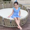 Maiô Mutong Infantil para Meninas, Peça Única, com Babados, Adequado para Fontes Termais, Estilo Esportivo, Mangas Bufantes para Meninas