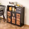 Aparador de comedor para el hogar de interior montado en la pared multifuncional a prueba de polvo gabinete de cocina modelo impreso gabinete de almacenamiento de vajilla y platos