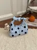 Nova bolsa de lona com poá de nicho transfronteiriça para mulheres, bolsa transversal moderna e estilosa, bolsa de ombro simples e versátil, bolsa de bolinho
