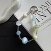 Nuevas Cuentas Ojo de Gato Falsas Cuentas de Semilla Lanyard para Teléfono Móvil Llavero Creativo Colorido Colgante para Bolso Venta al por Mayor