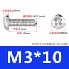 Tornillos de Acero Inoxidable 316 Tornillos de Cabeza Redonda con Ranura Cruzada Tornillos de Cabeza Pan Tornillos para Máquina Tornillos para Alambre M2.5M3M4M5M6M8