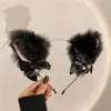 Conjunto de Orelhas e Cauda de Gato Raposa Japonês Feito à Mão Cosplay Acessórios de Menina Gato Tira de Cauda para Cosplay Faixa de Cabeça com Orelhas de Gato