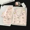 Pijama infantil de algodón nube para primavera y otoño transfronterizo, conjunto de manga larga con cuello camisero fino para niños, ropa de casa para niños mayores, comercio exterior