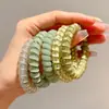 Elástico de cabelo para rabo de cavalo alto sem desmoronar para meninas, elástico de cabelo, corda de cabelo de alta elasticidade, elástico de cabelo tipo fio de telefone, acessórios de cabelo para meninas, anel de borracha