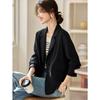 Jaqueta de Terno Casual Feminina Primavera Nova Simples para o Trabalho Gola Plana Top de Terno