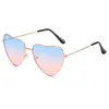Gafas de Sol de Moda con Forma de Corazón Gafas de Sol Retro Amor Océano Gafas de Fiesta Gafas de Sol Metálicas con Corazón