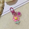 Llavero de flor transparente de colores ins creativo diy linda chica accesorios para coche estudiante colgante para mochila escolar