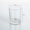 Taza de Vidrio Transparente Engrosada Personalizada para Velas Aromáticas DIY Casera Taza de Vidrio Cilíndrica Engrosada para Velas Aromáticas