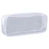 Estojo de lápis de PVC transparente personalizado para estudante de grande capacidade estilo ins simples estojo de lápis visível HD fabricante de origem