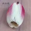 Flor de Tulipa Simulada Cabeça de Flor Oca Pode Ser Usada como Lâmpada de Flor Solar LED 6cm Artesanal DIY Flor de Seda de Osso Falsa