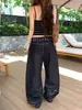 Jeans de marca independiente estilo retro americano transfronterizo con diseño de uso invertido, unisex, corte holgado, pantalones rectos versátiles