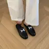 Pantuflas Cerradas para Mujer con Tacón Grueso, Versátil Estilo Retro Nuevo 2026, Mocasines de Moda Perezosos de Suela Suave, Medias Pantuflas de Tacón Bajo