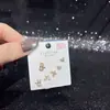 Pendientes de Tachuela de Moda Pendientes de Mariposa Nuevos Versátiles Súper Brillantes Circonita Aguja de Plata S925 Galvanizada Ecológica Ropa de Moda de Invierno