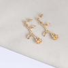 Versión coreana de pendientes vintage exquisitos de rosa AliExpress ebay Pendientes de ramas florales hojas de moda