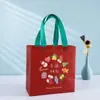 Bolsa Tote Halloween Colorida Estampada Personalizada Sacola Não Tecida Embalagem de Presente para Festa Bolsa de Presente de Natal Personalizada Atacado