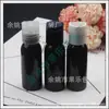 Botella de plástico negra a presión de 30 ml con tapa abatible, botella para desinfectante de manos, botella dispensadora de champú y gel de ducha, botella para acondicionador