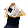 Elegante Bufanda de Imitación Seda con Estampado Floral, Chal de Gama Alta, Bufanda Versátil para Cuello, Pañuelo para la Cabeza, Bufanda para Mujer