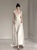 Vestido de Noiva Leve de Cetim 2026 Novo Estilo de Verão Anfitrião Fotografia de Viagem Casamento Festa de Aniversário Banquete Vestido de Noite Vestido