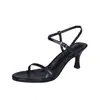 Sandalias de mujer 2026 nuevo estilo de verano, estilo popular de celebridad de internet, tacón de aguja, tacones altos de una sola tira, punta abierta sexy, estilo coreano