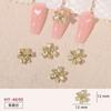 2025 Nuevos Accesorios de Moño para Uñas al por Mayor Celebridad de Internet Más Vendidos Accesorios de Flor de Aleación Decoraciones de Uñas de Lujo