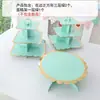 Decoración de Cumpleaños Adornos para Mesa de Postres Exhibidor de Boda Estante de Exhibición Desechable de Tres Niveles Soporte para Pasteles Rejilla para Pasteles