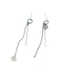 Pendientes Verticales Largos Redondos con Rayas Verticales Estilo Coreano Elegantes para Mujer 2021 Nuevos de Moda Simples Únicos Asimétricos Adelgazantes