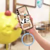 Adecuado para fundas de teléfono móvil Samsung, Diseño elegante y lujoso de refrigeración líquida para hombres y mujeres, Pulsera con anillo de anime linda y lujosa