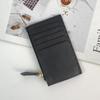 Moda Transfronteriza Simple Estilo Japonés Estilo Coreano Tarjetero con Múltiples Ranuras para Tarjetas Bolso para Identificación de Cuero Vacuno de Primera Capa para Mujer Monedero con Cremallera de Cuero Suave