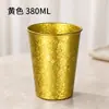 Vaso de agua tipo flor de hielo de titanio puro, 380 ml, saludable y sin recubrimiento, adecuado para uso doméstico y de oficina, ligero, taza de café de titanio puro para la oficina