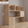 Estante de Livros de Madeira Maciça para Mesa Montada na Parede Vertical Multi-Camadas Rack de Armazenamento Mesa Armazenamento de Grande Capacidade Quarto Armário de Armazenamento Rack de Exibição
