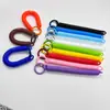 Anillo de Aleación Personalizado Cuerda de Resorte Llavero de Resorte Cuerda Retráctil Soporte para Tarjetas Cordón Elástico Llavero Moderno Minimalista