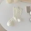 Calcetines de Media Caña Estilo Ballet Miu con Lazo de Encaje y Patrón Oscuro de Malla de Corazón Calcetines Holgados para Mujer Calcetines Estilo Ballet