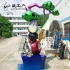 Árvore Nuvem Bola Relógio Aço Inoxidável Espelho Abstrato Galvanoplastia Escultura Fabricante Personalizado Paisagismo Externo Ornamentos de Jardim