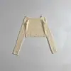 Nuevo Suéter de Punto Versátil de Moda para Mujer, Ajustado, Hombros Descubiertos, Manga Larga, para Primavera, Jersey Transfronterizo