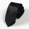 Corbata Estrecha Negra Plateada Estilo Coreano de 5 cm para Hombres y Mujeres Estudiantes Boda Padrinos Grupo Cremallera Perezosa Ins Corbata Pequeña