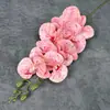 Orquídea de Película de 9 Cabezas Flor Artificial Arreglo de Escena de Boda Decoración para el Hogar y Hotel Adornos de Flores Artificiales Transfronterizos Venta al por Mayor