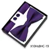 Conjunto de 3 Peças Gravata Borboleta Lenço de Bolso Masculino Caixa de Presente Decoração de Camisa para Casamento Banquete Gravata Borboleta Flor de Gravata Fabricante