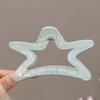 Francês Querida Creme Azul Arco Estrela de Cinco Pontas Grab Clip Cabelo da Menina Grab Disc Shark Clip Atrás da Cabeça Acessórios para o Cabelo