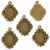 Acessórios de Joias de Liga DIY Pedra do Tempo Base Oval Colar Pingente Decorativo C102