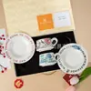 Taza de Café Alto Valor Yan Taza Retro de Nicho para Pareja Taza de Regalo de Boda Caja de Regalo Regalo Acompañante