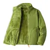 Uma Jaqueta de Fleece Similar para Mulheres, Top de Fleece, Cardigan Moletom Grosso de Fleece Coral Reversível para Outono e Inverno