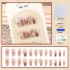 Venta Directa Personalizada de Fábrica Uñas Cortas, Medias y Largas para Manicura, Uñas Portátiles de Fototerapia Hechas a Mano, Pegatinas para Uñas, Estilo de Lujo Accesible 24 Piezas